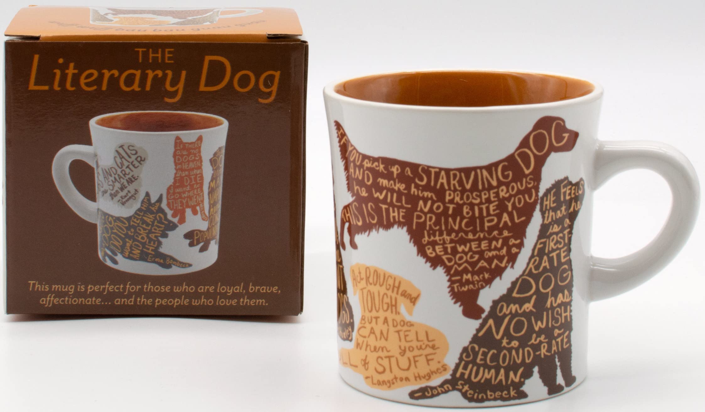 Taza The Unemployed Philosophers Guild con frases de perros, ideal para empezar la mañana.