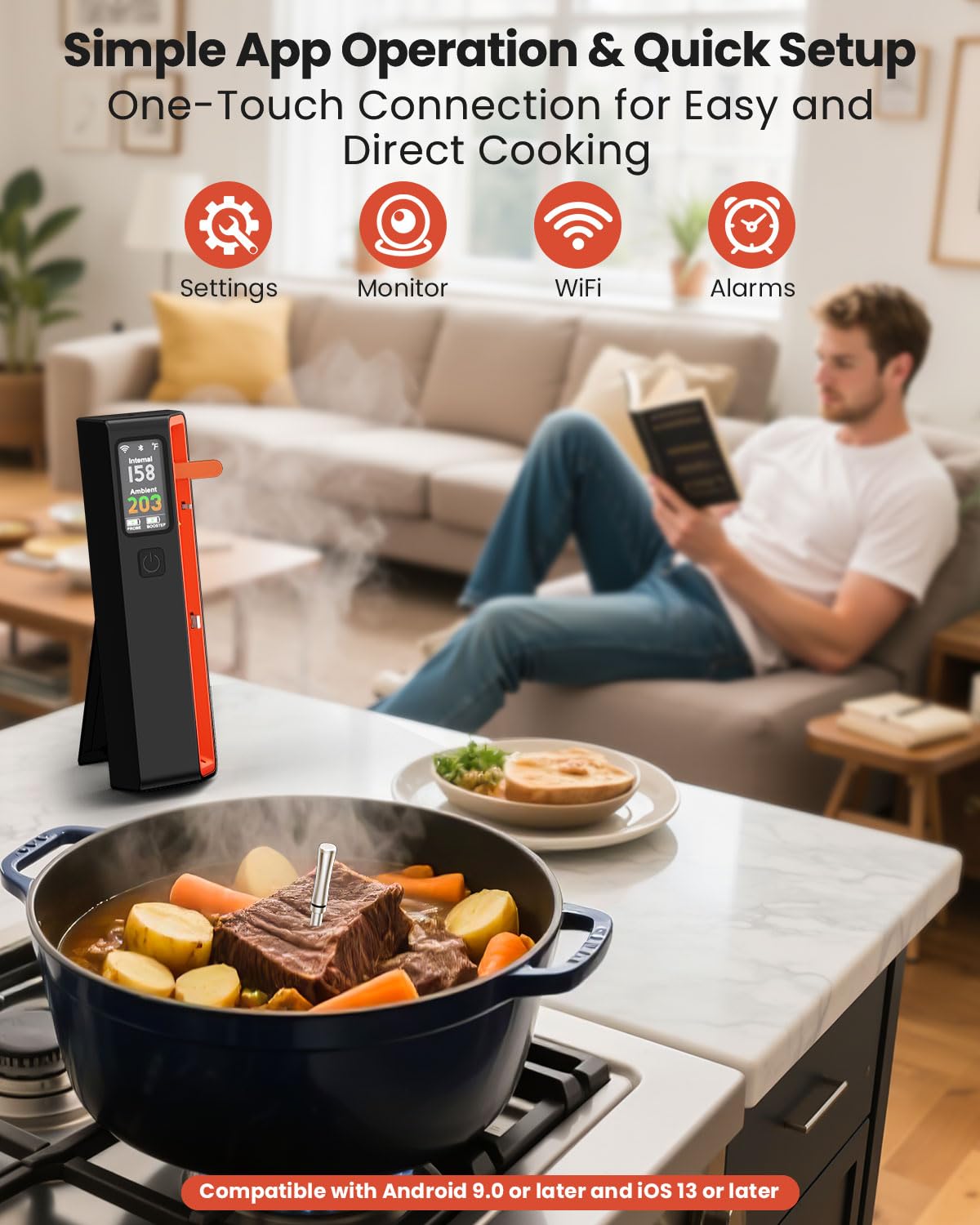 UNERVER la app muestra curvas de temperatura para optimizar recetas y sabores.
