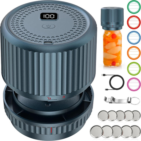 UNERVER M12 sellando tarro Mason de vidrio para conservar alimentos.