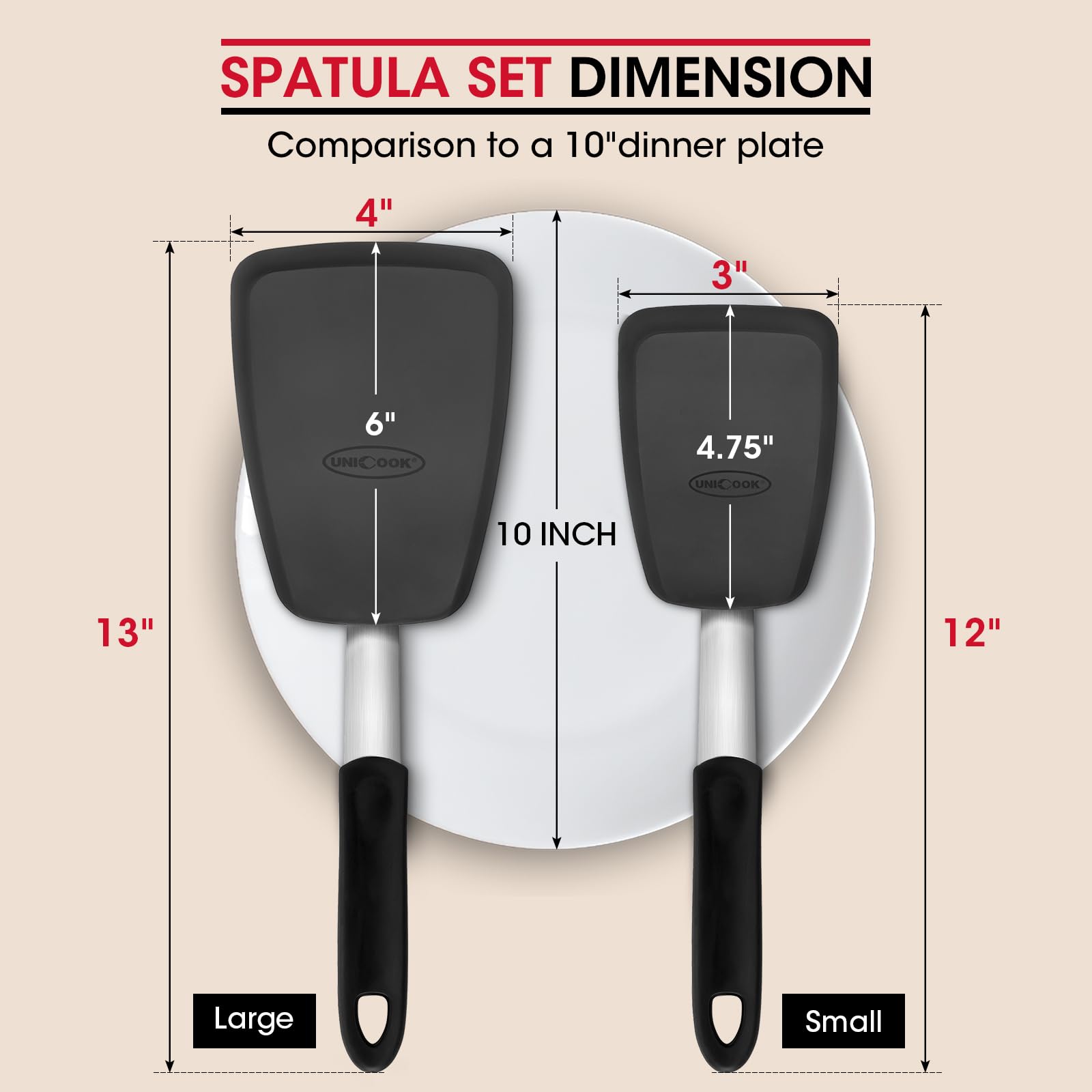 Espátula Unicook apta para lavavajillas, limpieza más fácil.