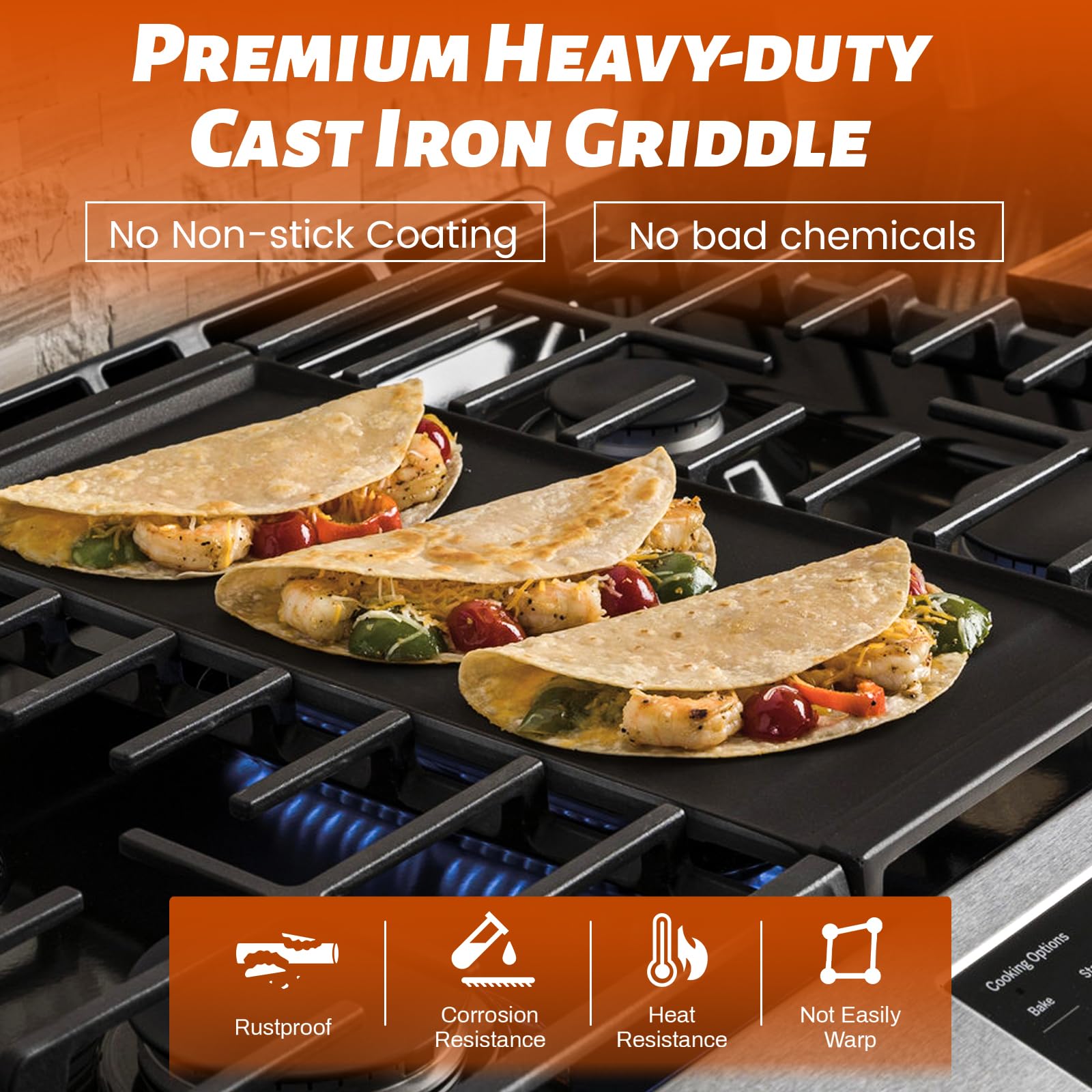Unidanho plancha para GE, reemplazo compatible WB31X24738 para estufa.