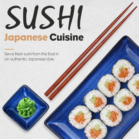 Uniidea vista general del conjunto sushi cerámico