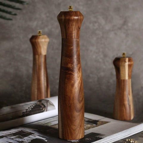 UNIOVC molinillo pimienta acacia, diseño ergonómico para uso diario