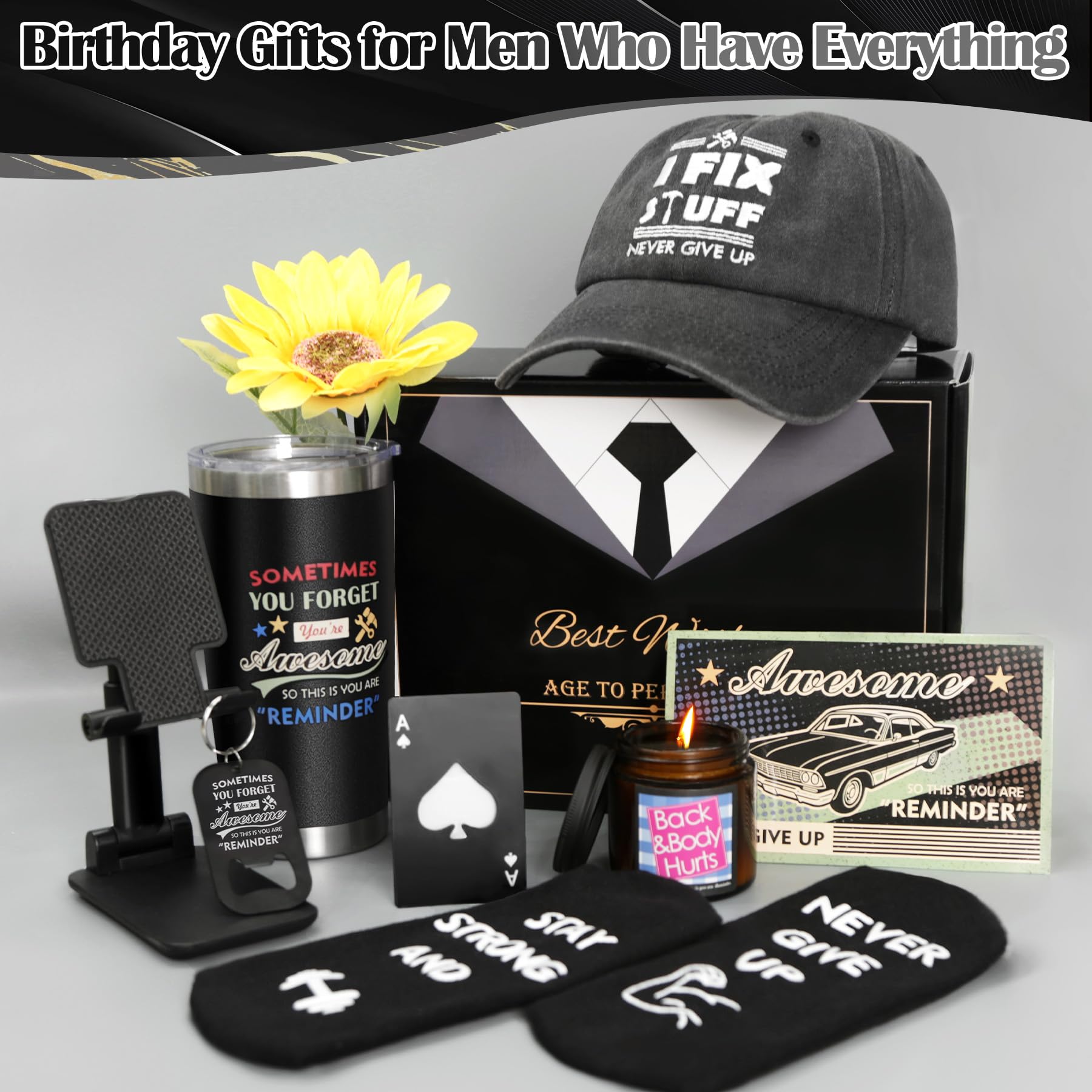 Caja regalo negra Unipinkart lista para entregar