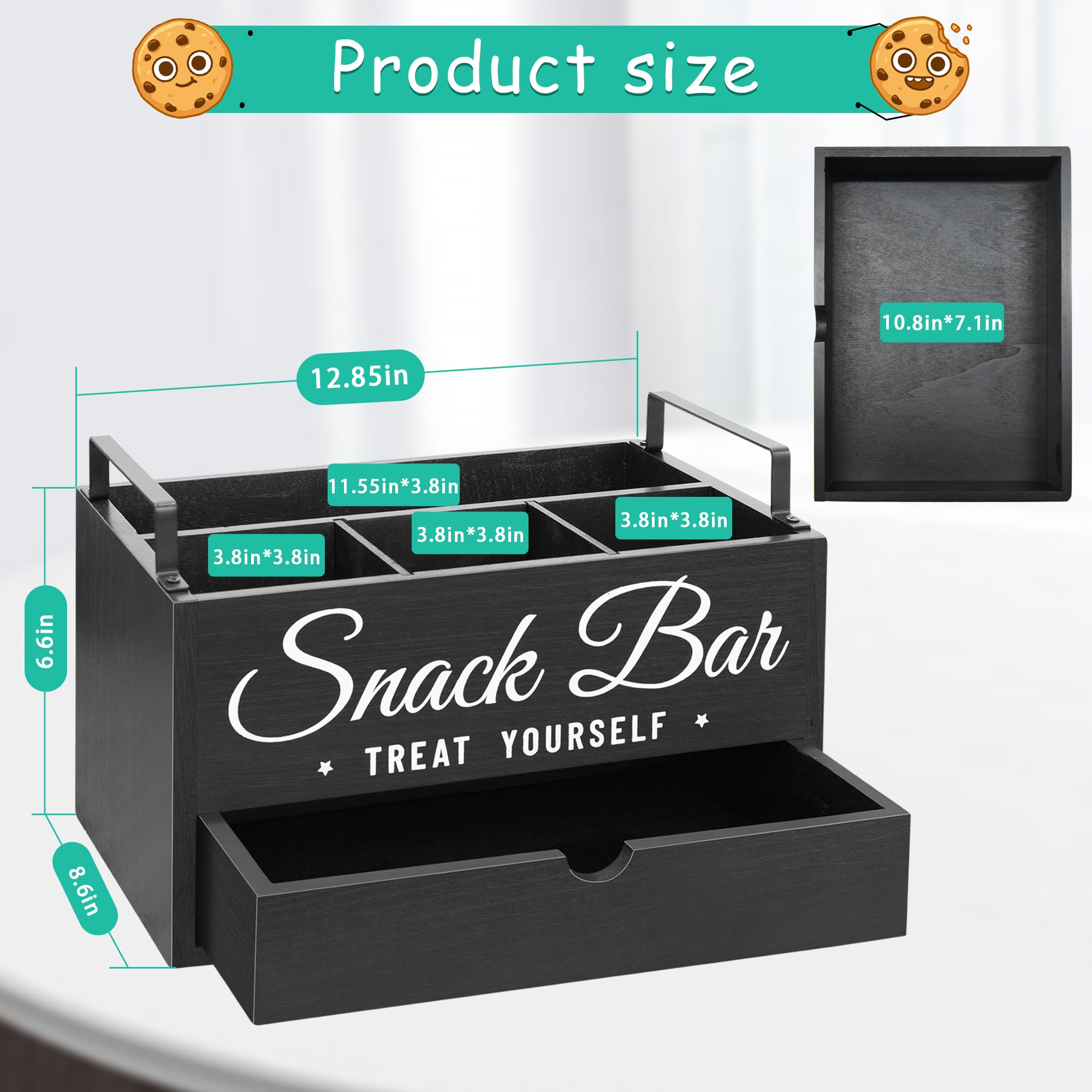 Unistyle snack organizer diseño rústico con estilo farmhouse.