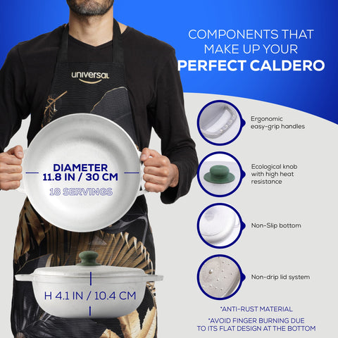 Caldero Universal, cocción rápida y calor parejo para arroz y guisos