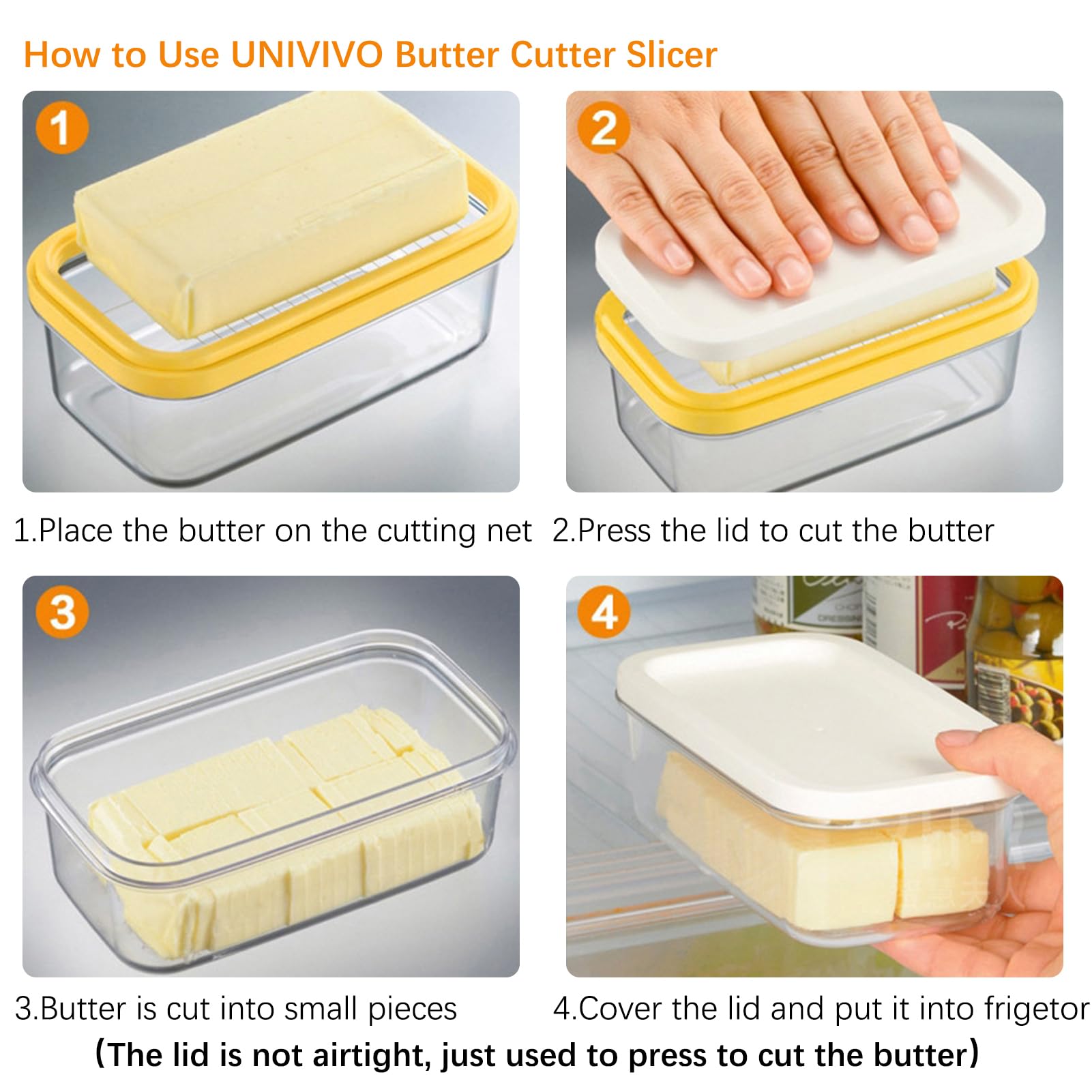 UNIVIVO cuchillas de acero inoxidable ofrecen cortes suaves y uniformes.