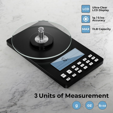 UNIWEIGH escala de alimentos con pantalla LED clara para lectura rápida en la cocina.
