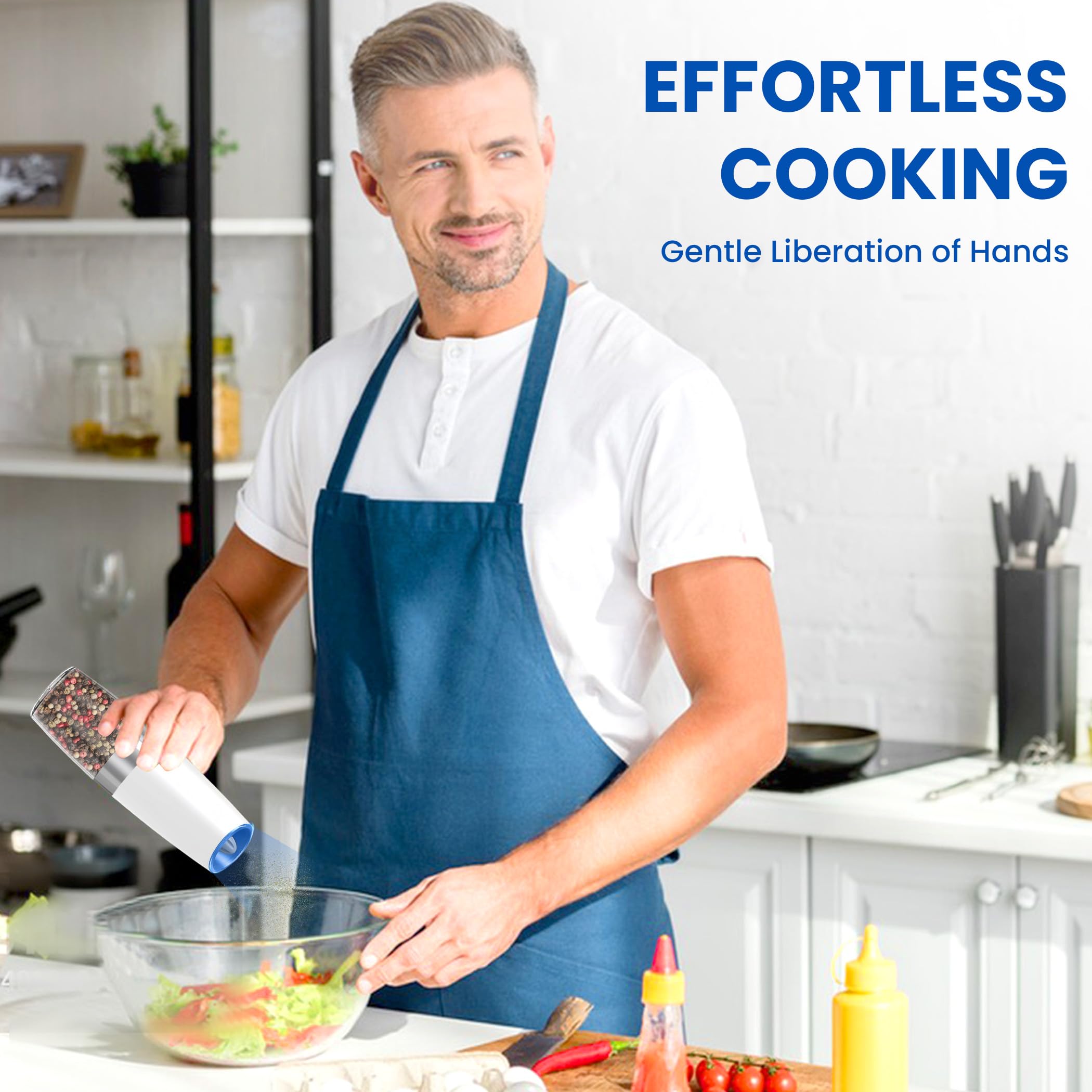 UNNEES molinillo pimienta con diseño en oliva, ideal para cocinas profesionales