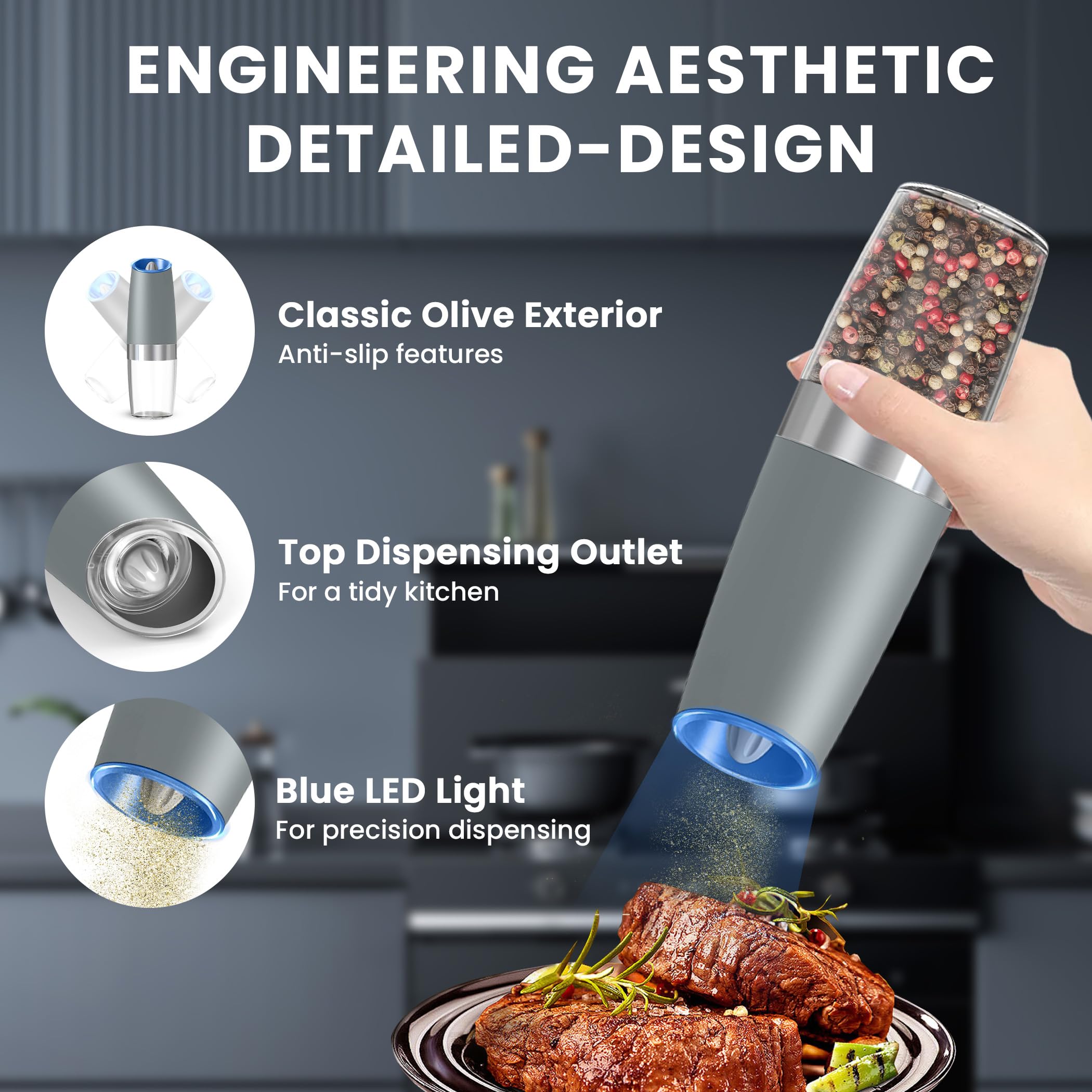 UNNEES Gravity control de grosor para recetas específicas