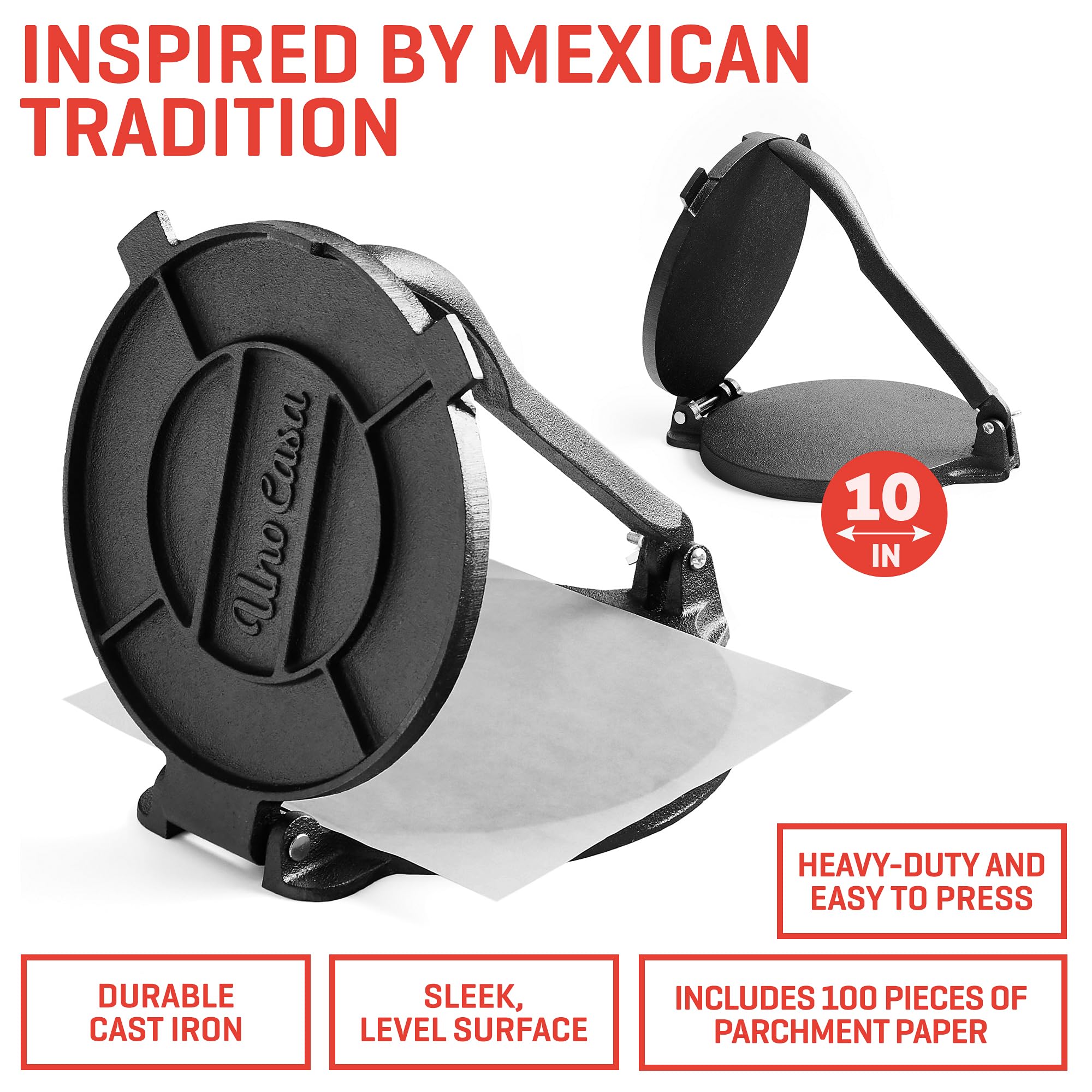 Pan comal Uno Casa de 10.5 pulgadas para dorar y cocinar uniformemente.