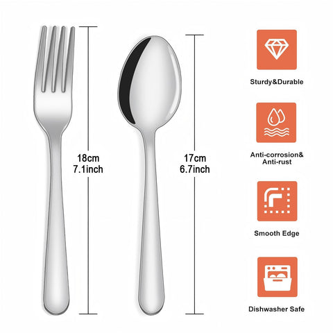 Unokit tenedores 24 piezas, diseño ergonómico para comida cómoda
