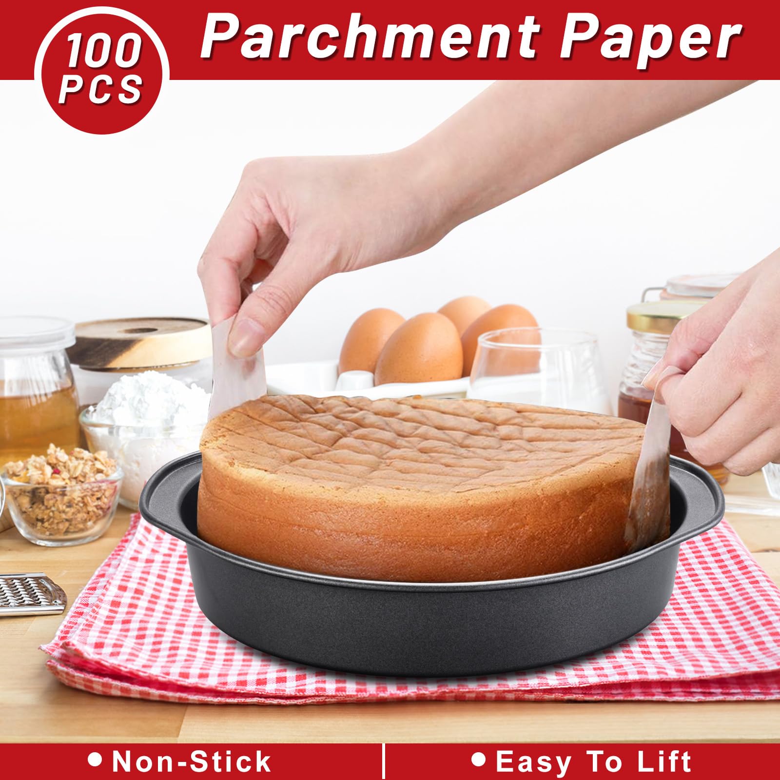 Unokit molde pastel redondo con asa ergonómica para manejo seguro