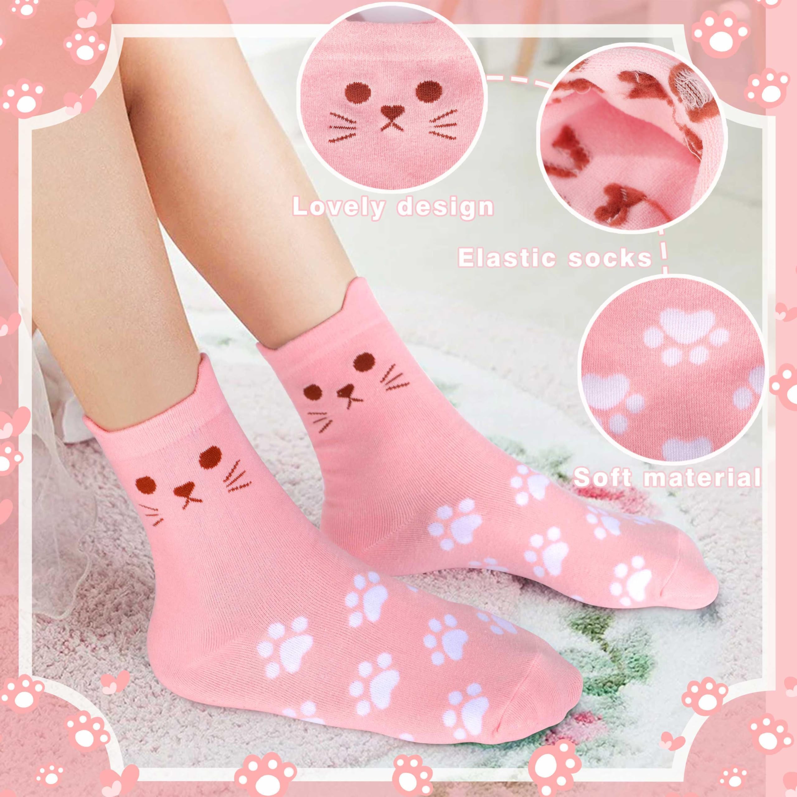 UNQJRY calcetines gato suaves, cómodo para uso diario en casa o fuera.