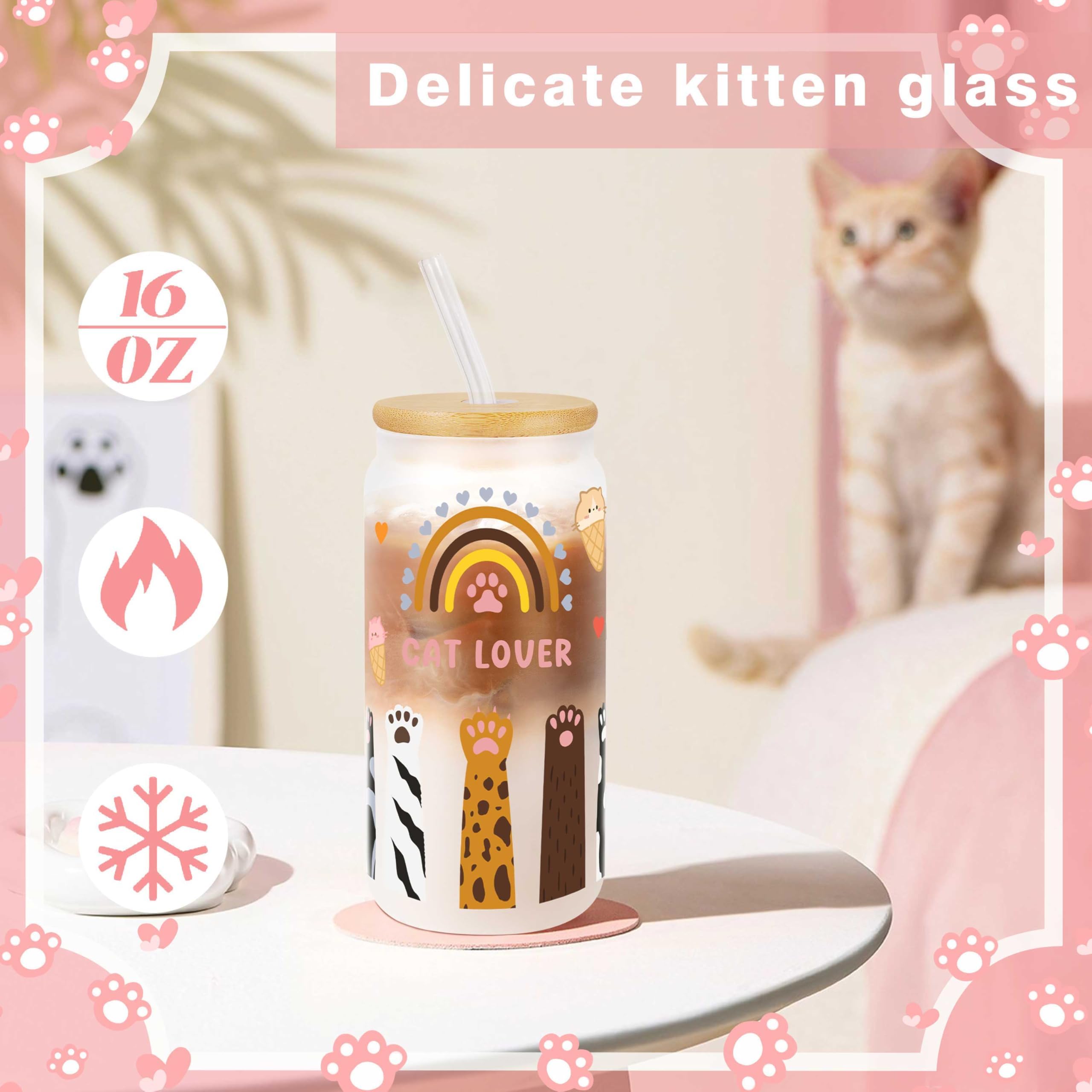 UNQJRY cepillo maquillaje tema gato, útil para retoques rápidos durante el día.