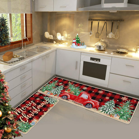 Almohadilla Unves: cuadros rojos que realzan la decoración y protegen el suelo.