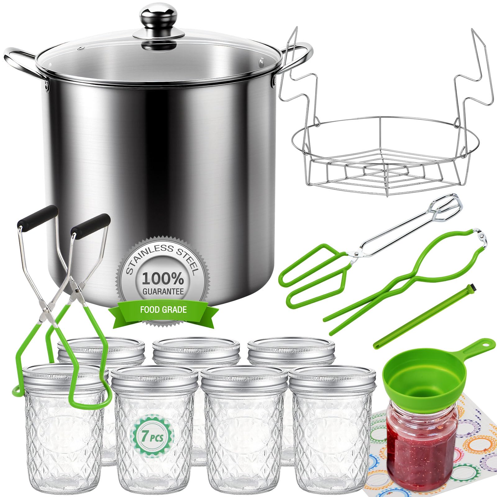 UONMAY olla de envasado 20qt con rejilla y tapa, para envasado seguro