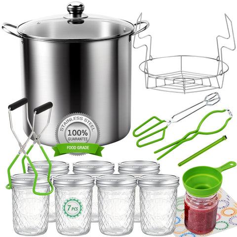 UONMAY olla de envasado 20qt con rejilla y tapa, para envasado seguro