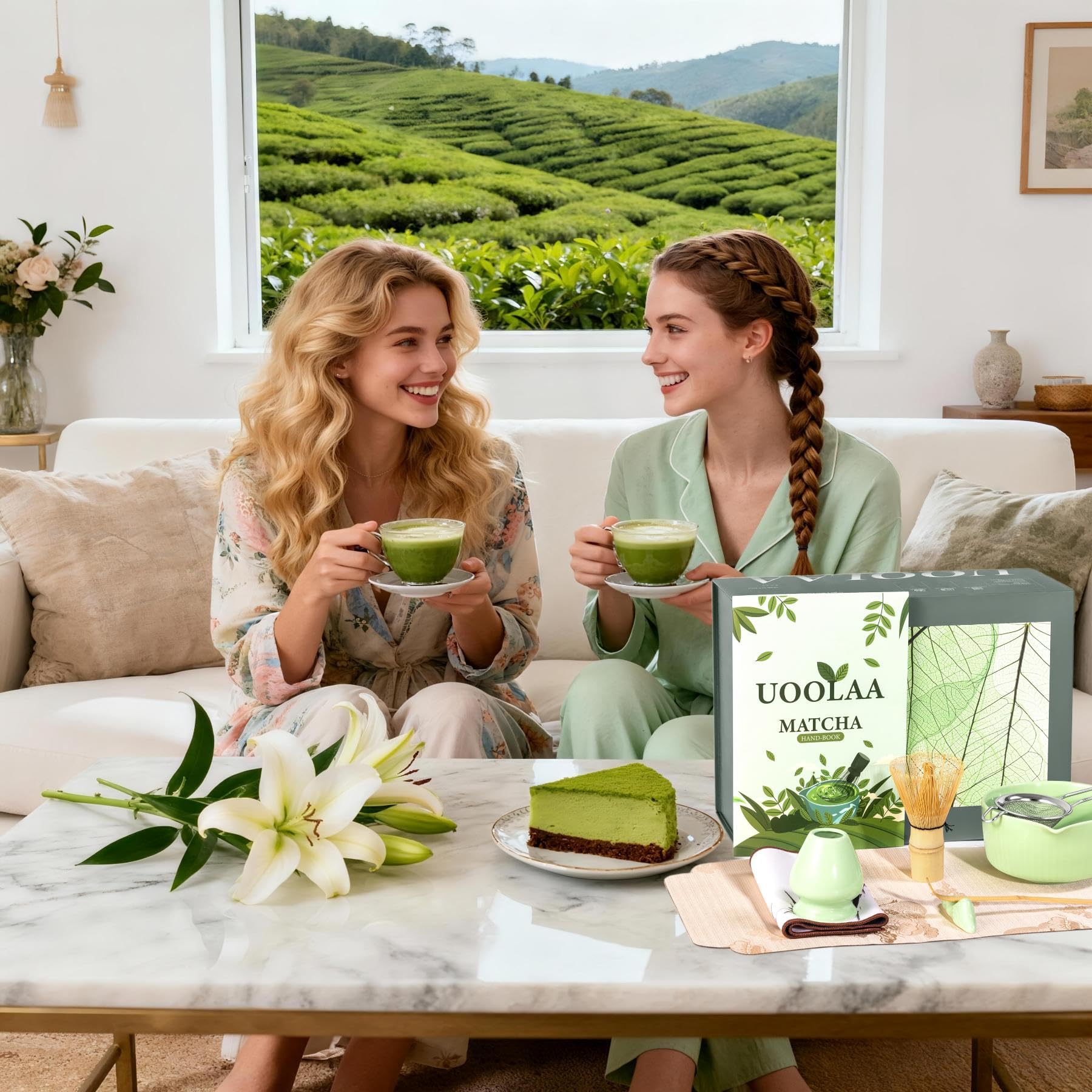 Batidor de bambú UOOLAA para crema suave de matcha