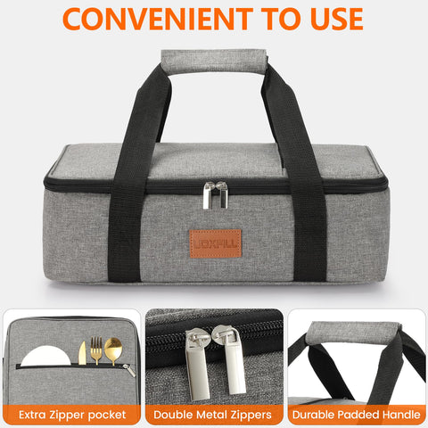 Bolsillo exterior para utensilios y condimentos de fácil acceso.