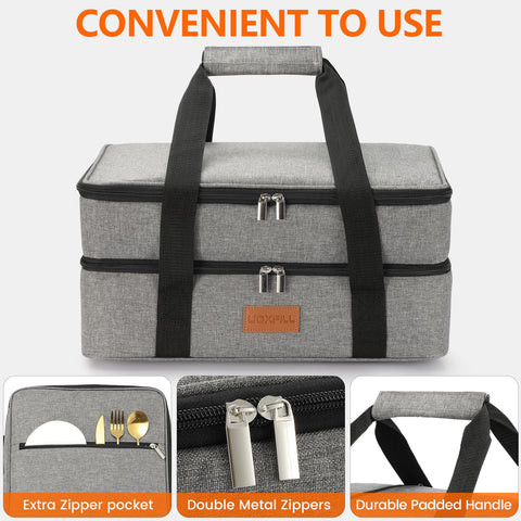 Uoxfill bolsillo exterior guarda cubiertos y condimentos para picnic.