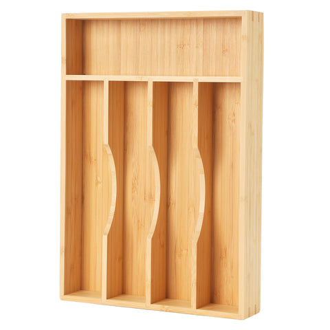Upassion organizador de cajón de bambú de 9 pulgadas mantiene cubiertos ordenados y al alcance.