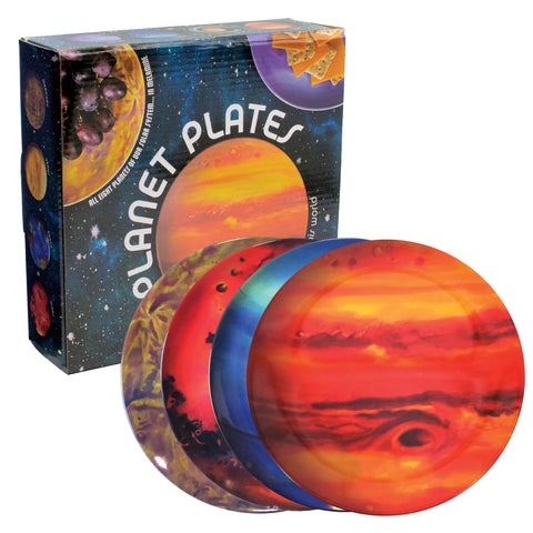 UPG platos-planetas ocho-pulgadas postres: retratos de acuarela para servir bocadillos.