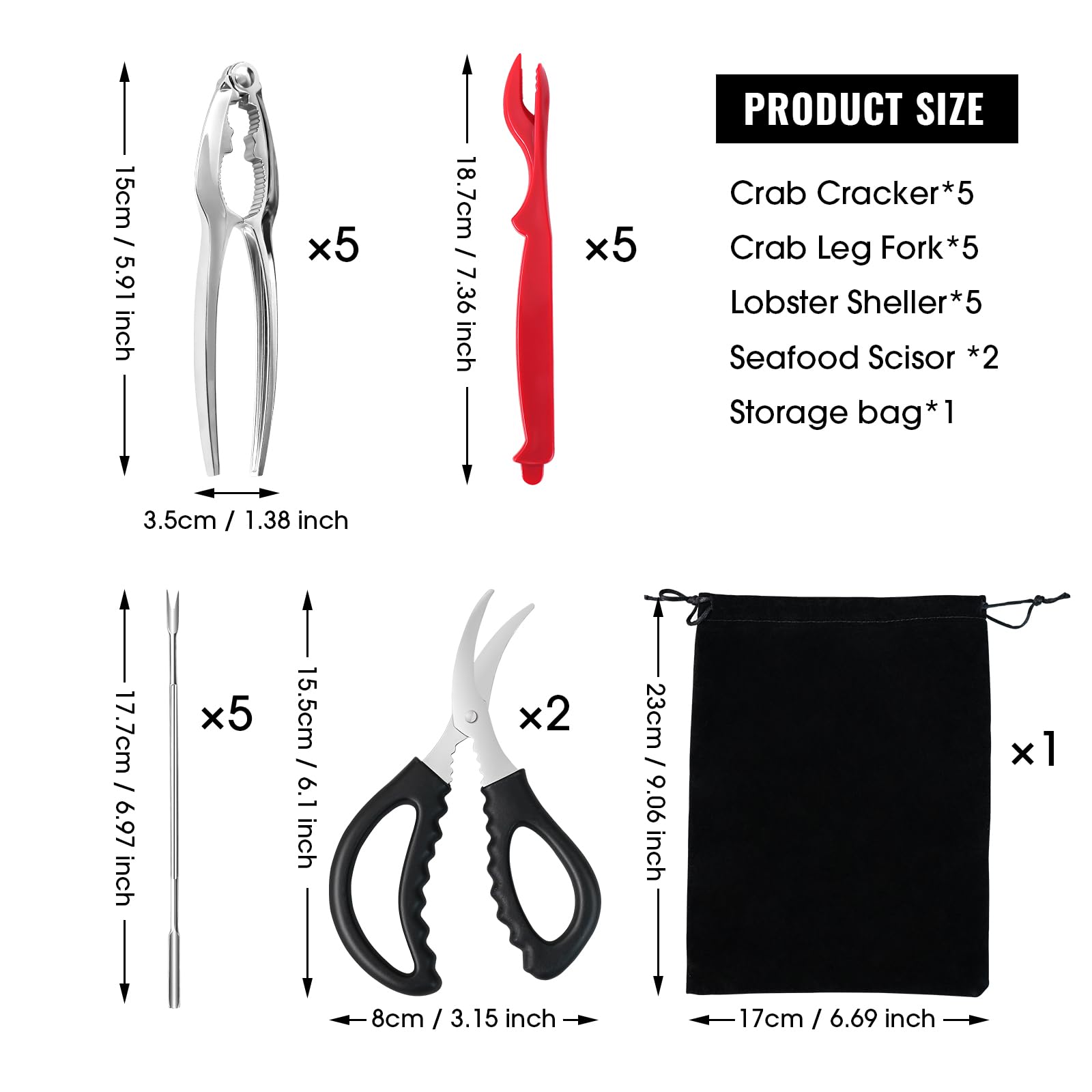 Upoomart conjunto versátil para fiestas y regalos, ideal para amantes de mariscos.