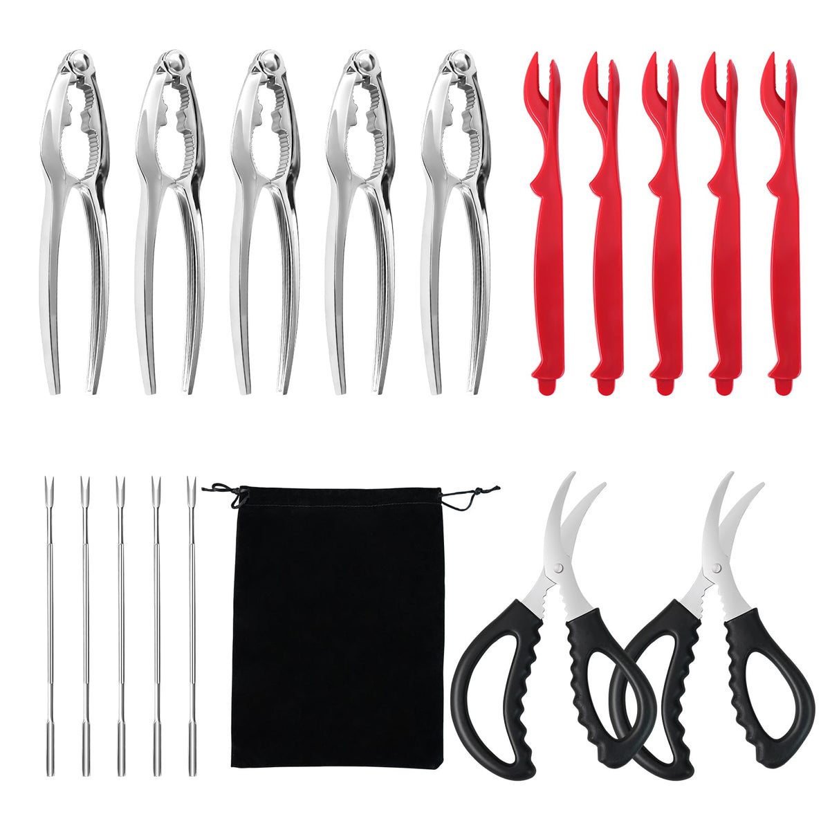 Upoomart conjunto de rompe-cáscaras para cangrejo, ideal para abrir mariscos con facilidad.