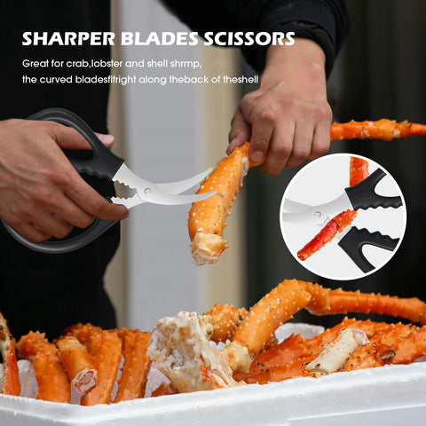 Upoomart tijeras de mariscos, cortan cáscaras con precisión y sin deshilacharse.