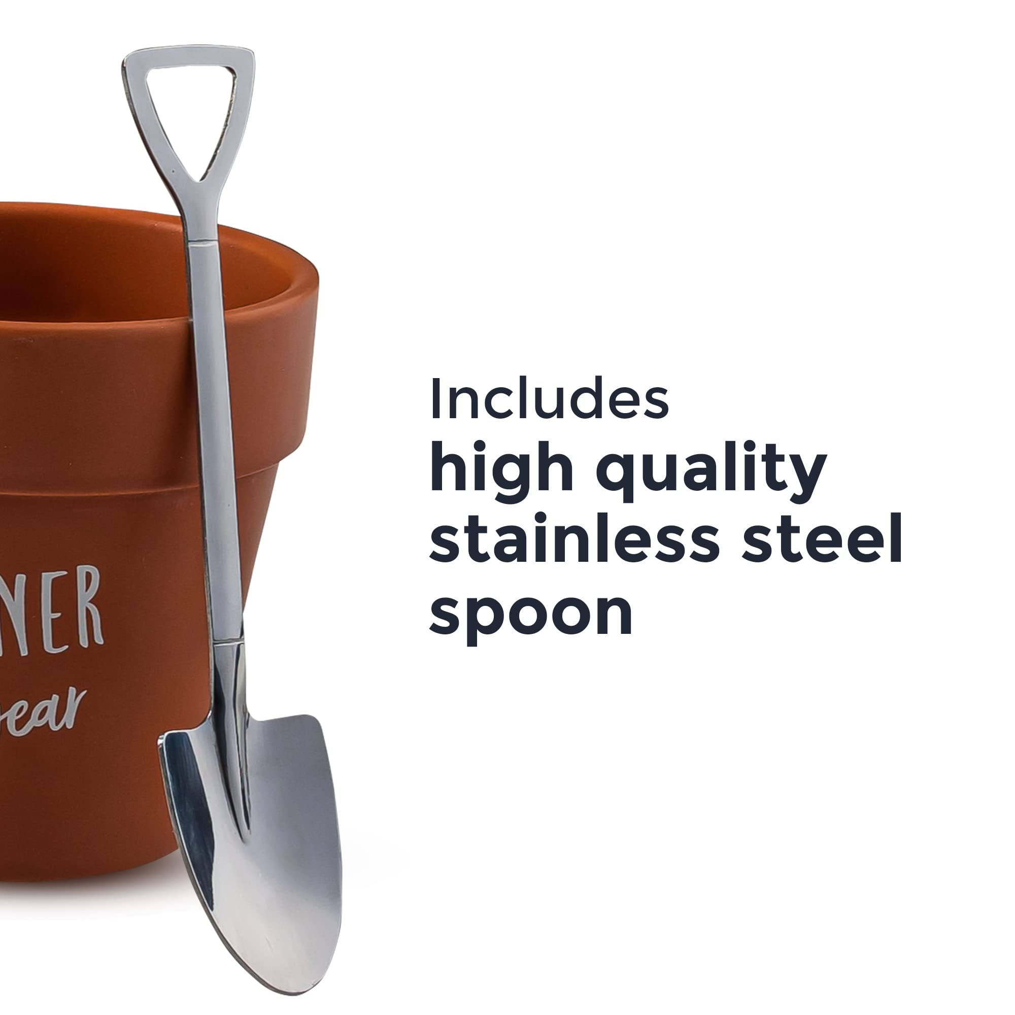 Cuchara en forma de pala de Upper Midland Products, acero inoxidable, ideal para revolver bebidas