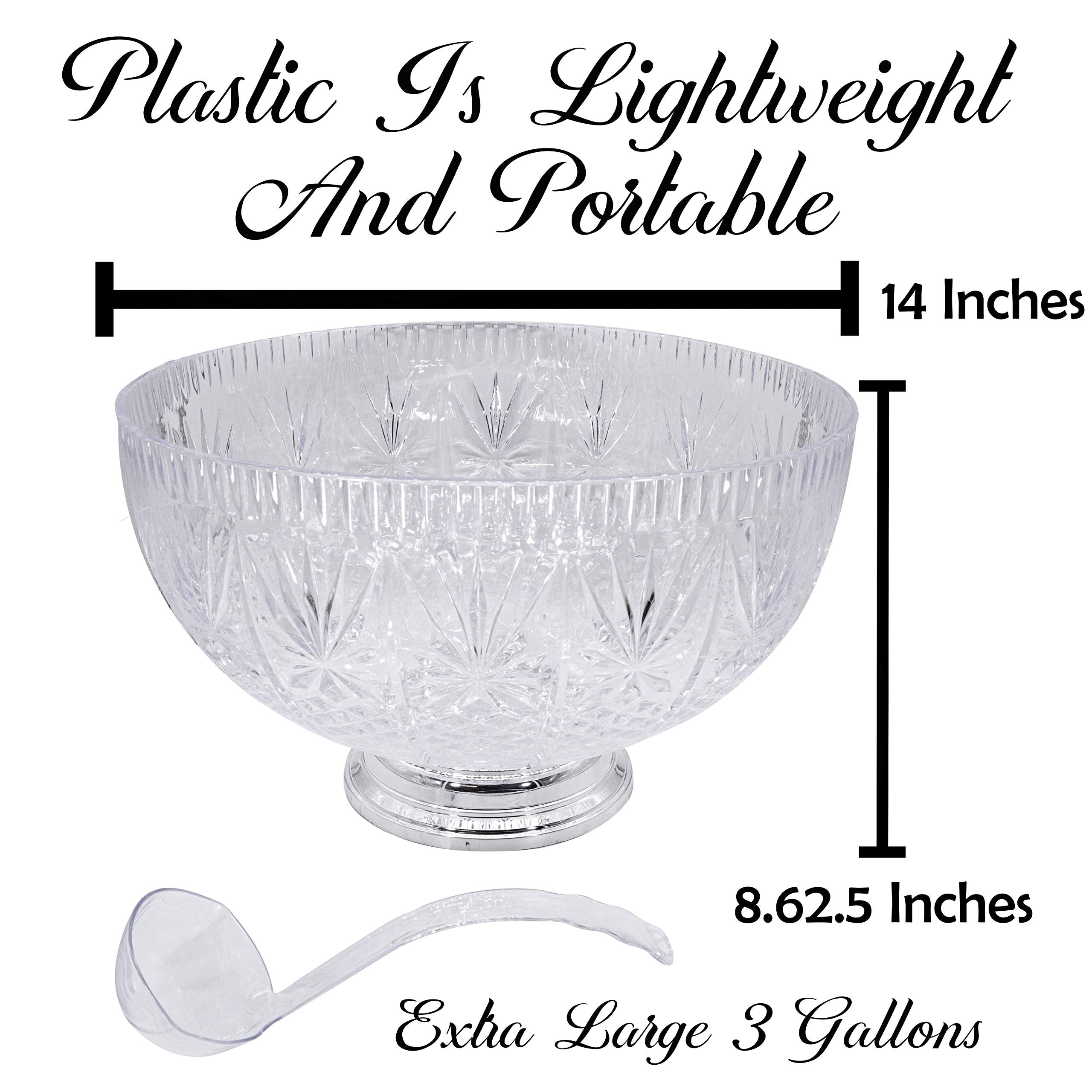 Upper Midland Products ponche plástico ligero con aspecto cristal para bodas.