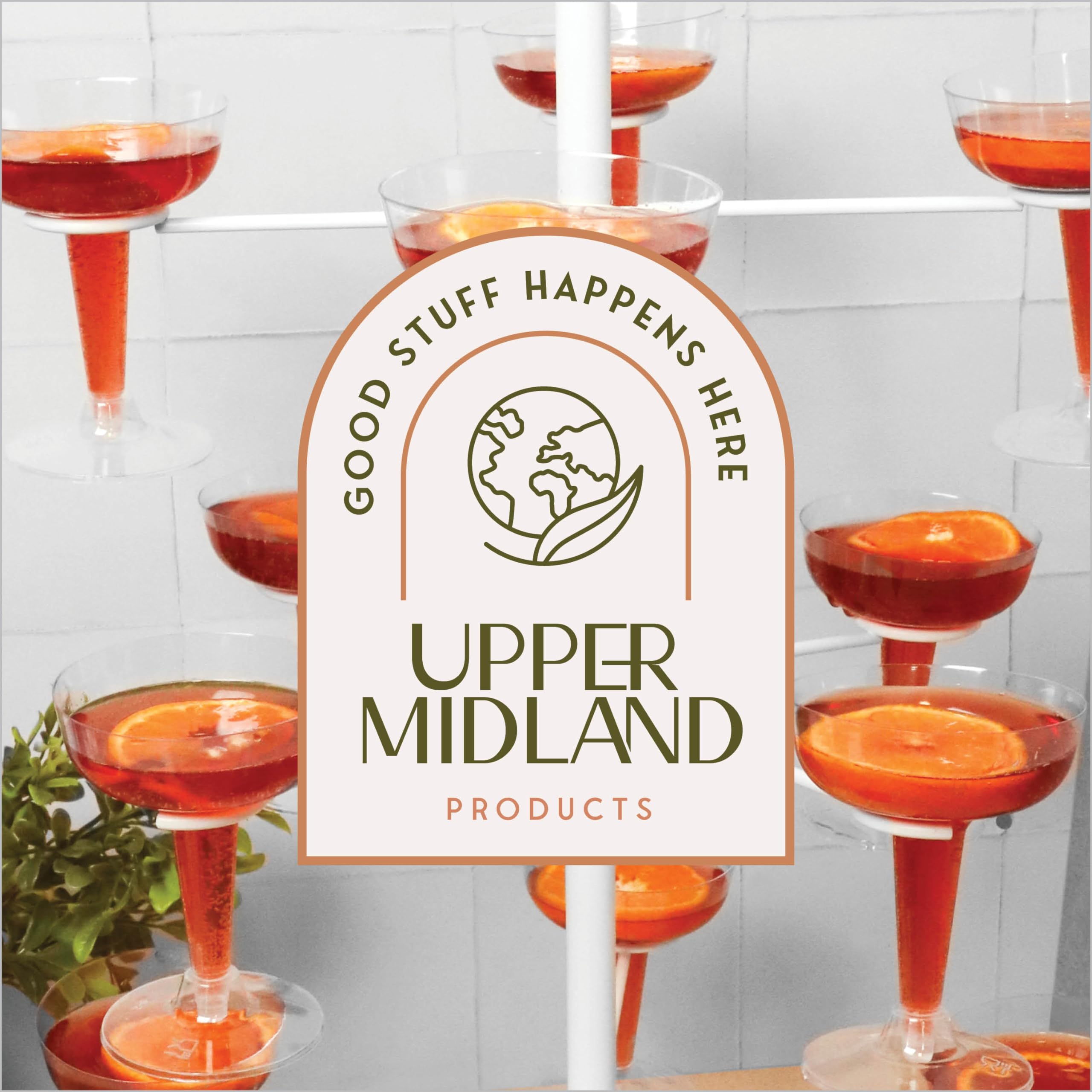 Upper Midland Products soporte seguro para servir cócteles sin derrames