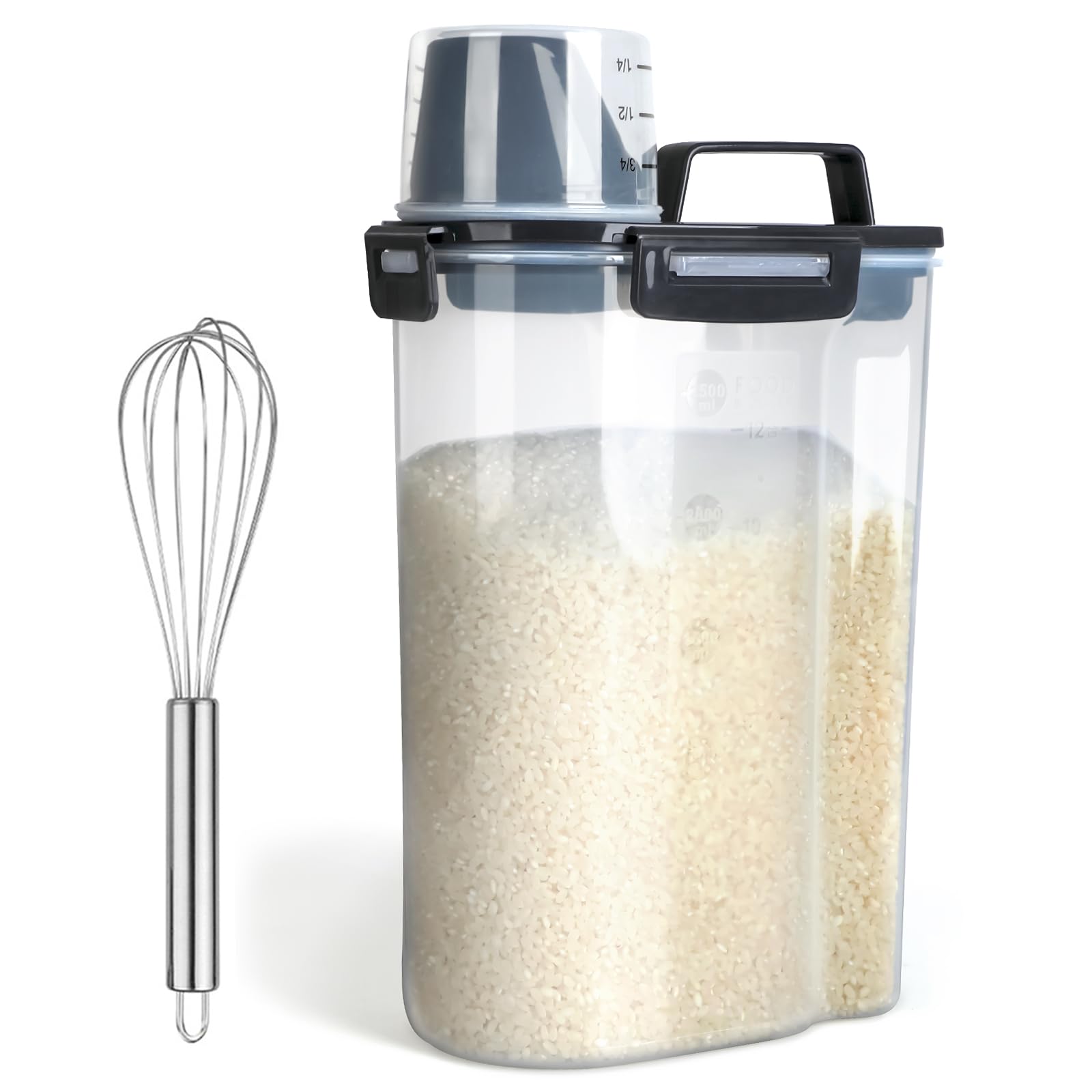 Uppetly arroz: envase hermético con tapa para mantener frescos los alimentos.