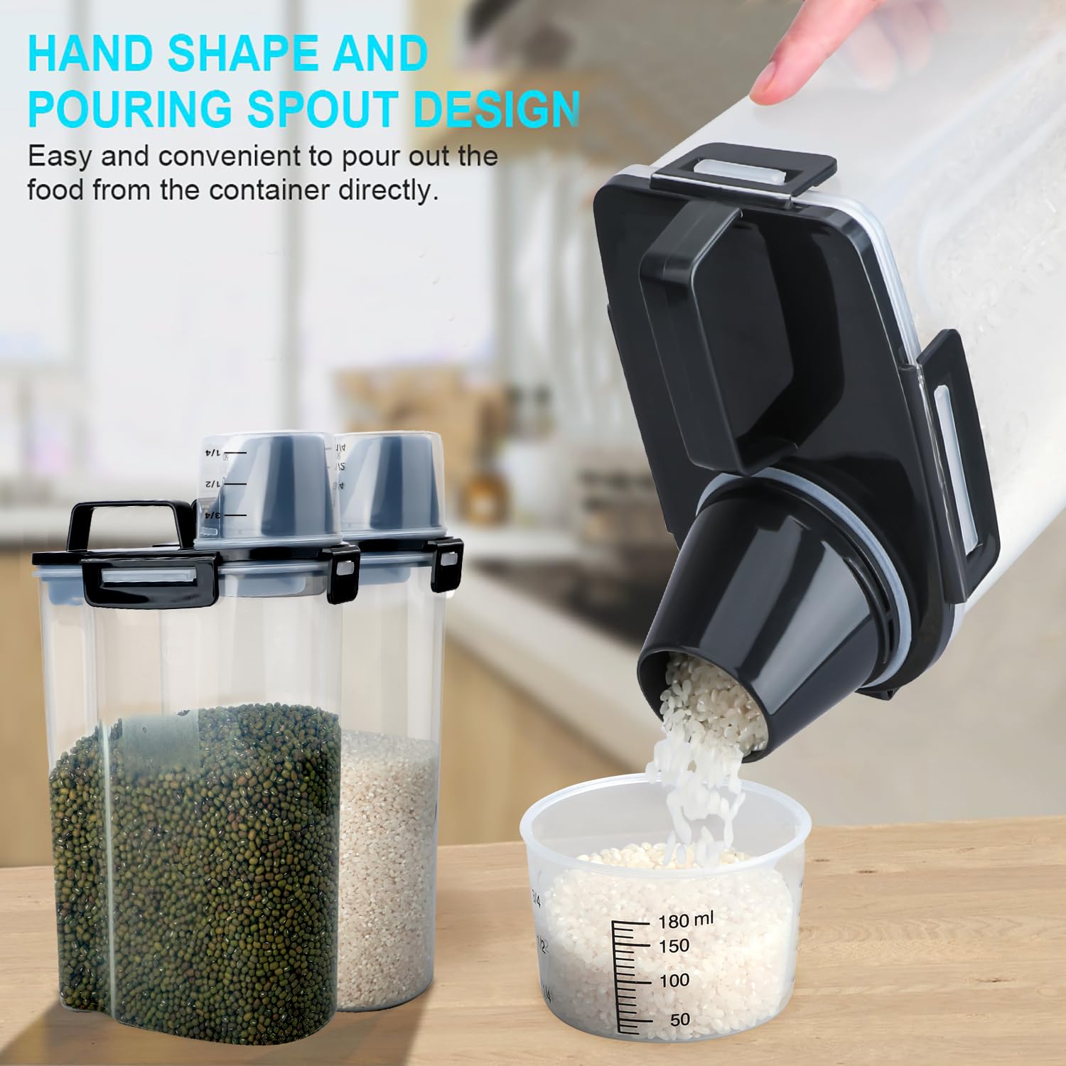 Uppetly vertedor ergonómico facilita verter sin goteos.