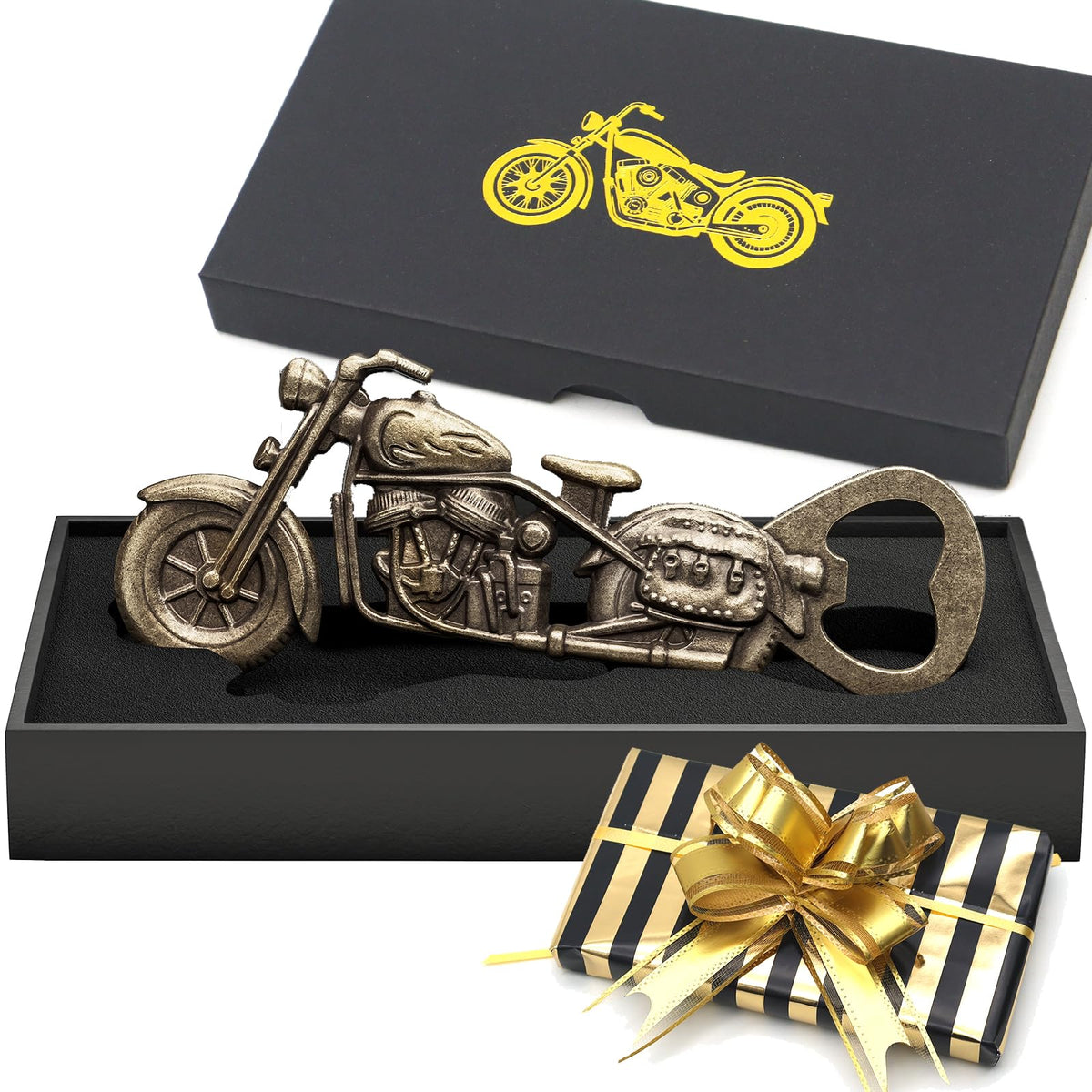 Upsime abrebotellas moto vintage, ideal para bar y reuniones.