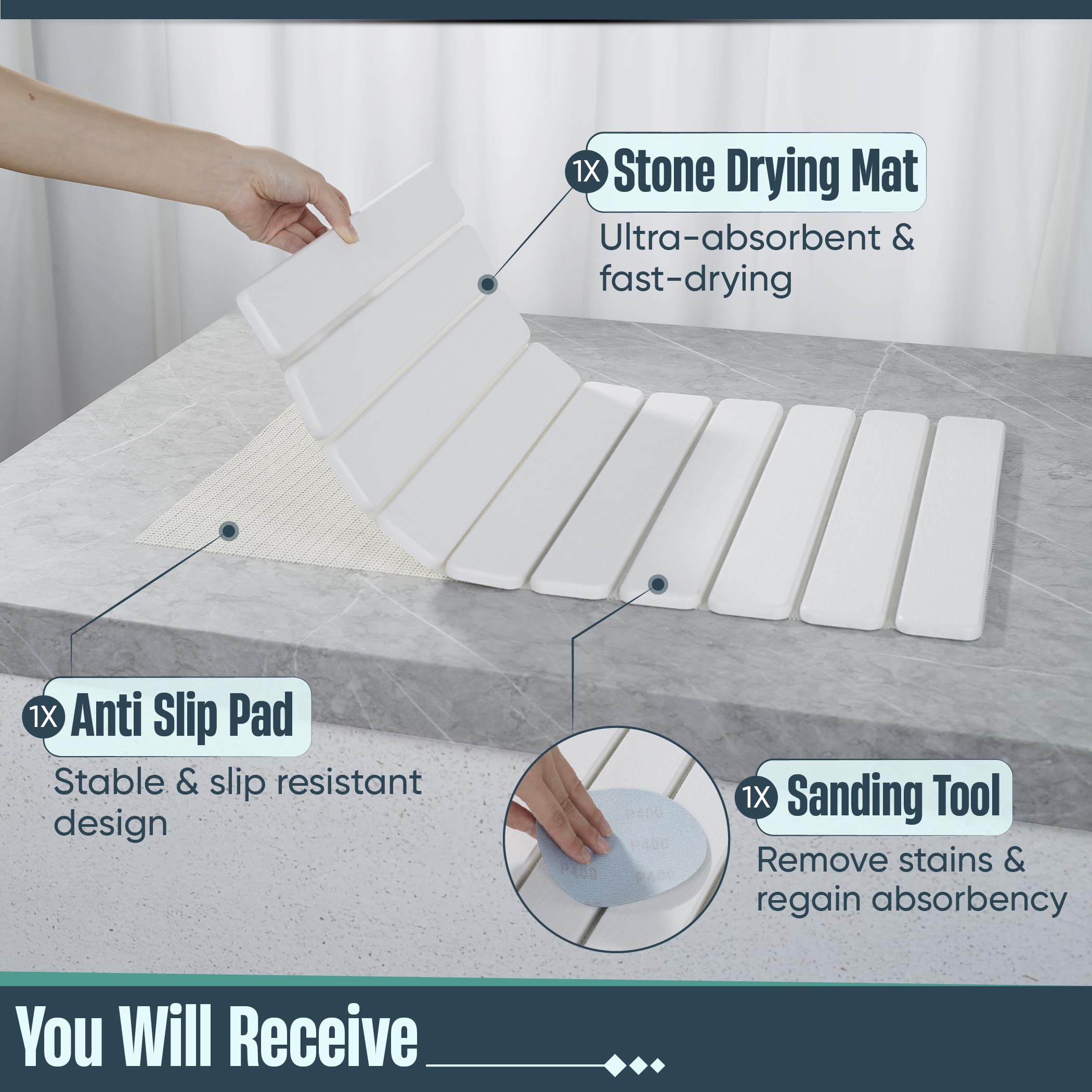 Uptimaz mat secado plegable para cocina, ahorro de espacio.