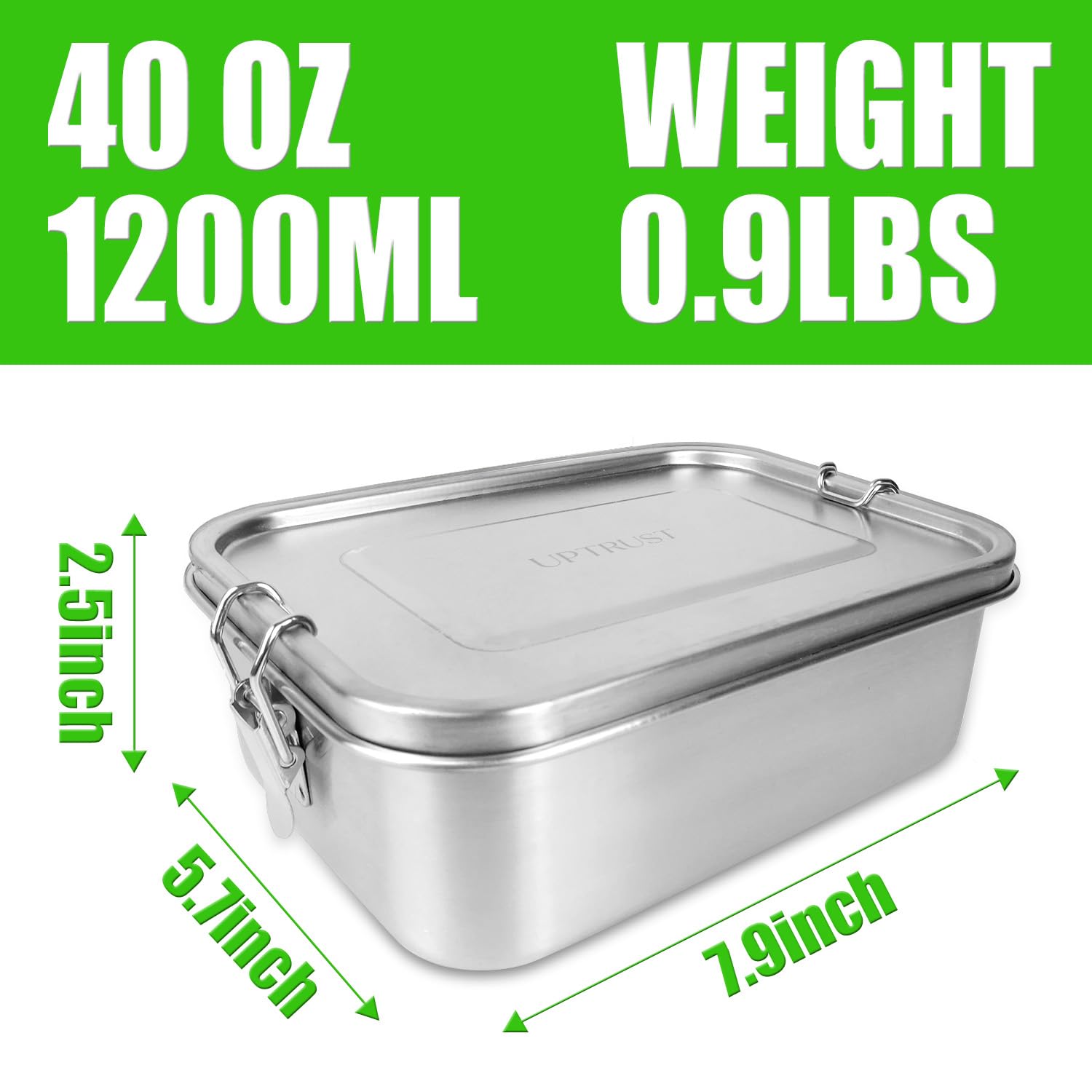 UPTRUST Bento con tres compartimentos para porciones completas.