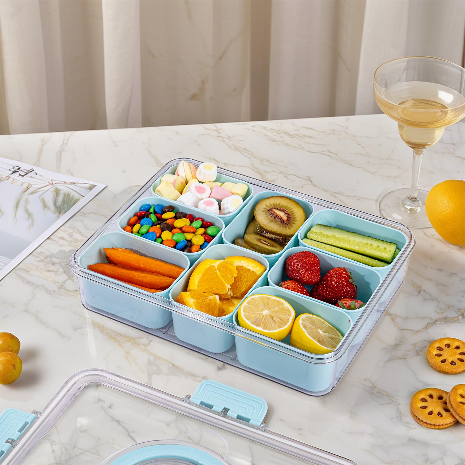 Caja Snackle U-QE apta para lavavajillas y libre de BPA