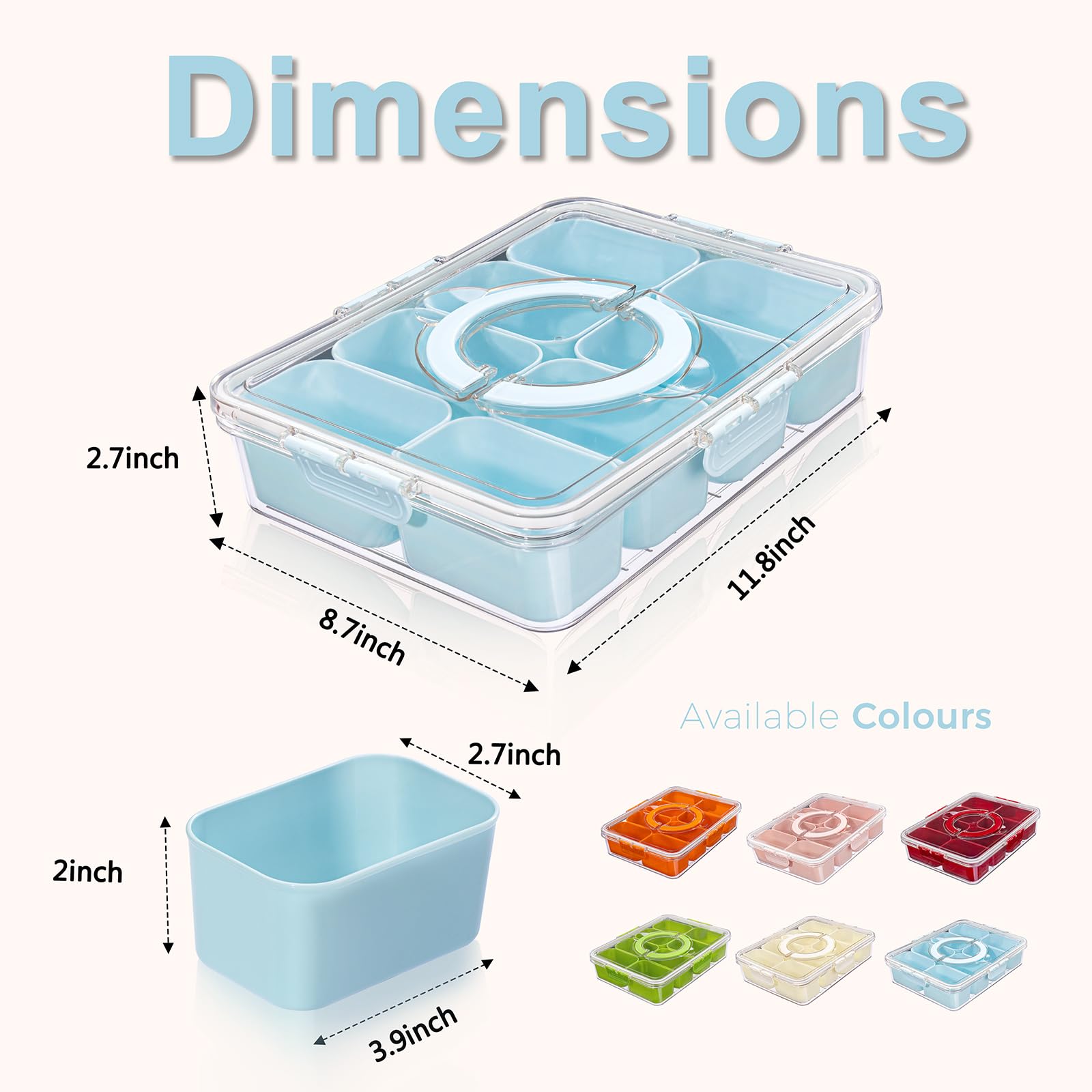 Caja Snackle U-QE con asa doble para transporte cómodo