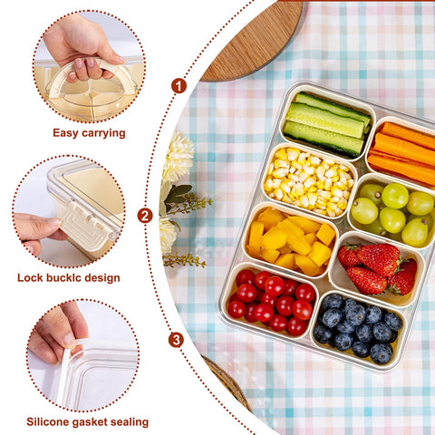 U-QE Snackle Box, bandeja desmontable de 11.8 pulgadas para servir