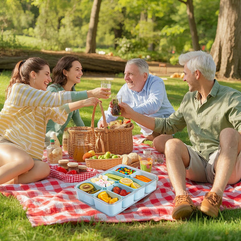 Caja Snackle U-QE con tapas claras para frescura