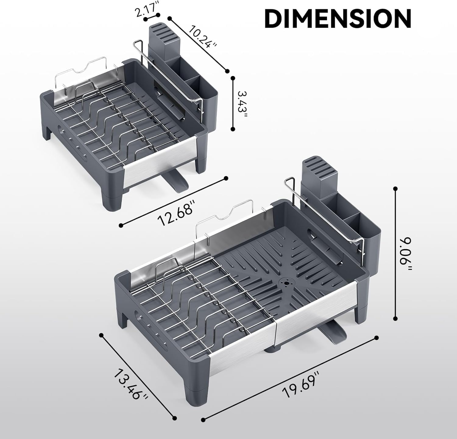 Urackify conjunto multifuncional mejora el orden en la cocina tras la limpieza.