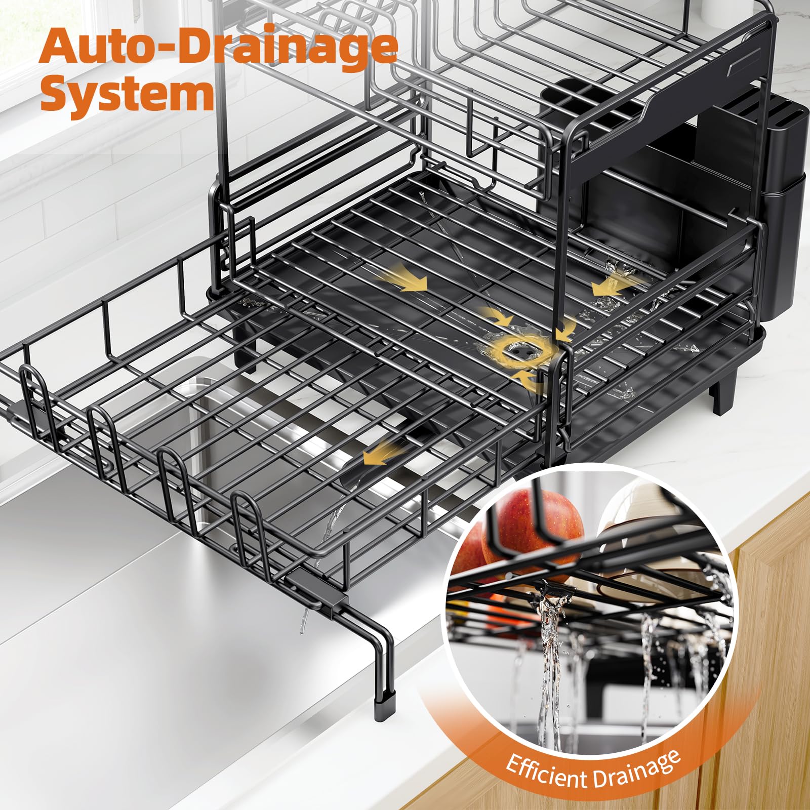 Urackify soporte para utensilios incorporado para orden