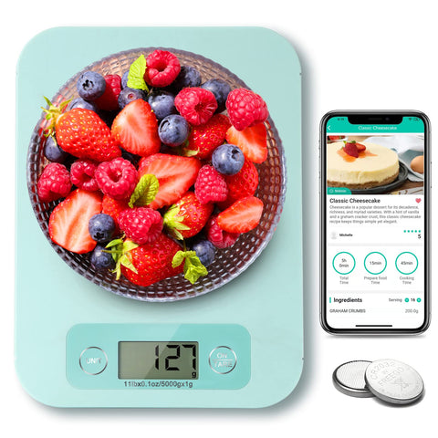 URAMAZ báscula inteligente de cocina con pantalla digital para lectura rápida y control de porciones