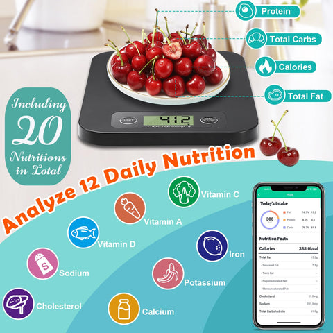 URAMAZ teléfono con aplicación calculadora nutricional para rastrear nutrientes