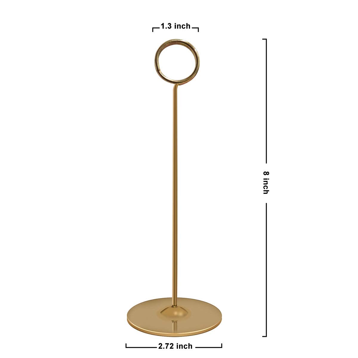Urban Deco soporte dorado para números de mesa en bodas