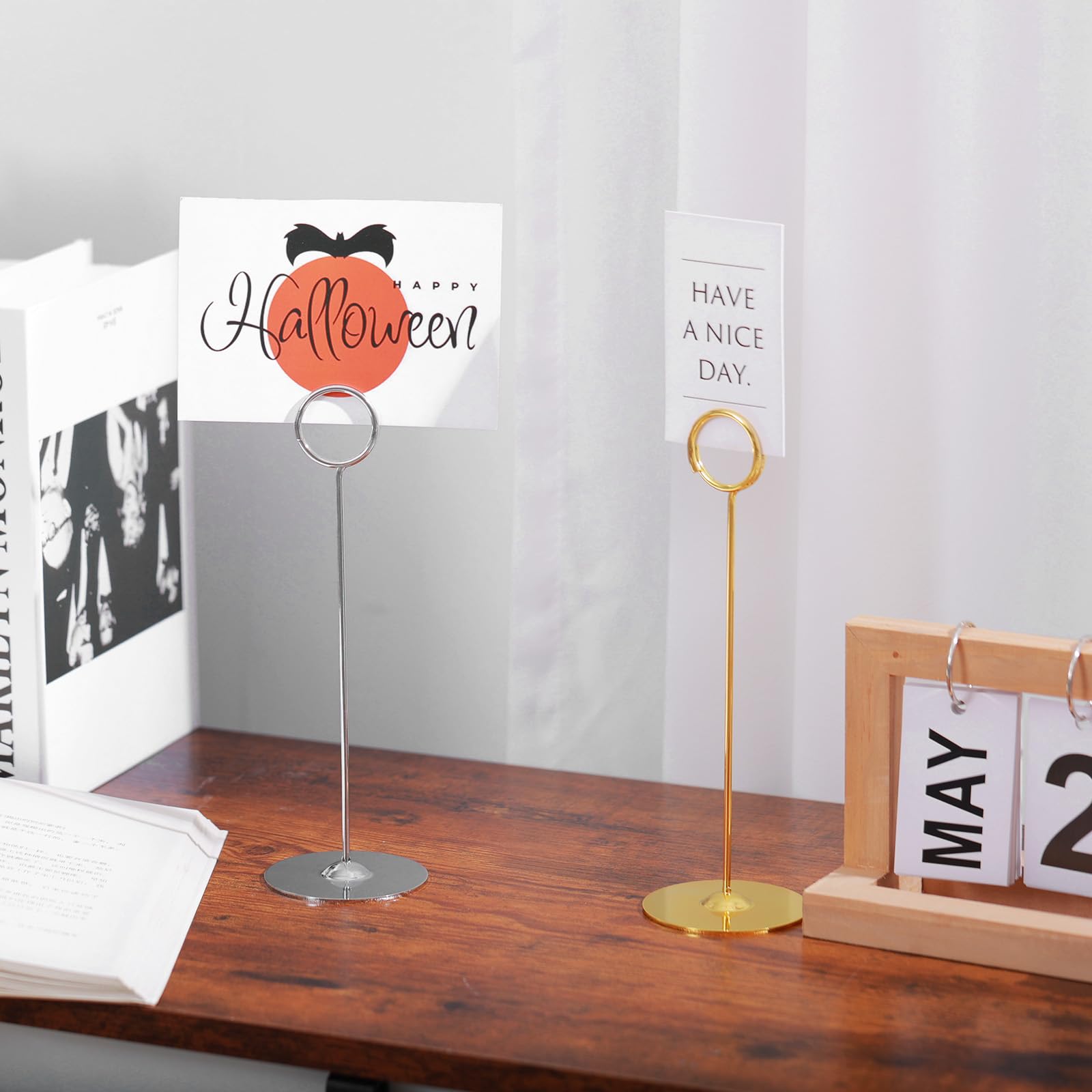 Urban Deco soporte dorado para notas y recordatorios en mesa
