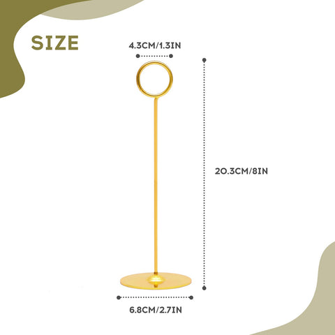 Urban Deco soporte dorado para número de mesa de 8 pulgadas