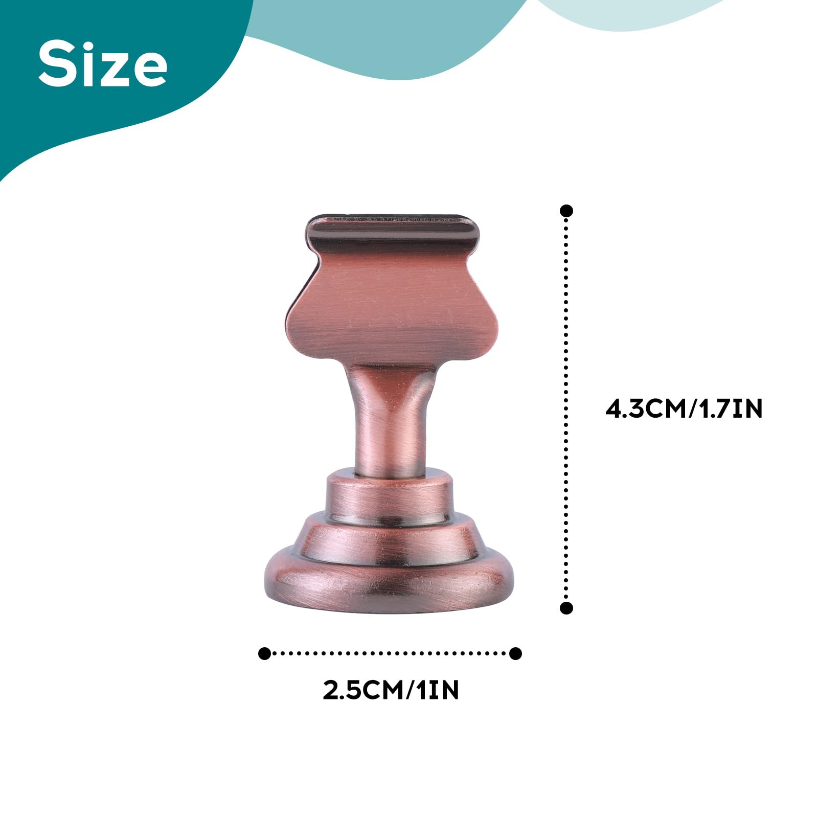 Urban Deco soporte de 1,7 pulgadas en cobre, ideal para bodas.